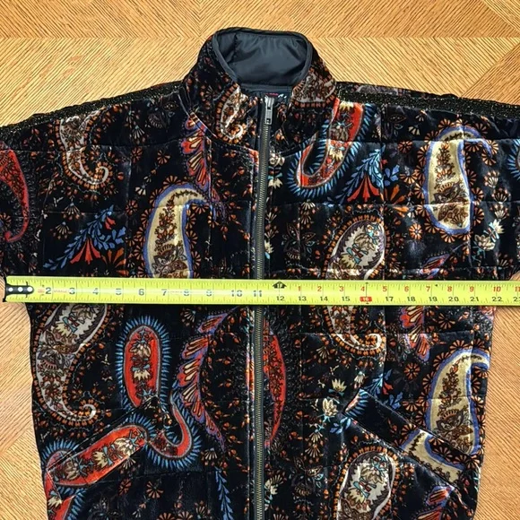Johnny Was Dolman Quilted Jacket Sezana Velvet Paisley Size XS New